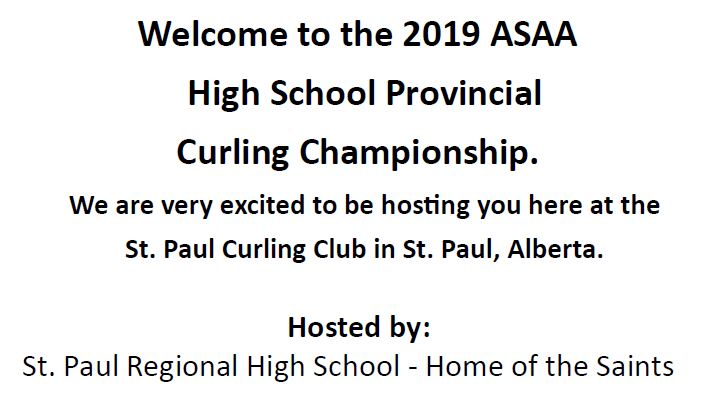 Welcome to the 2019 ASAA Curling Provincials